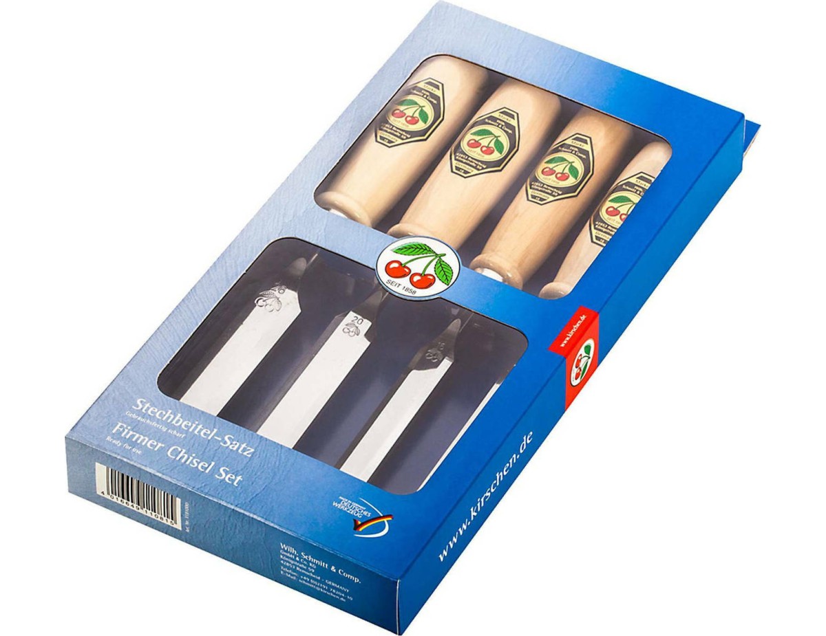 Kirschen Firmer Chisel Set 4pcs 1181 SB in display Box  1181000