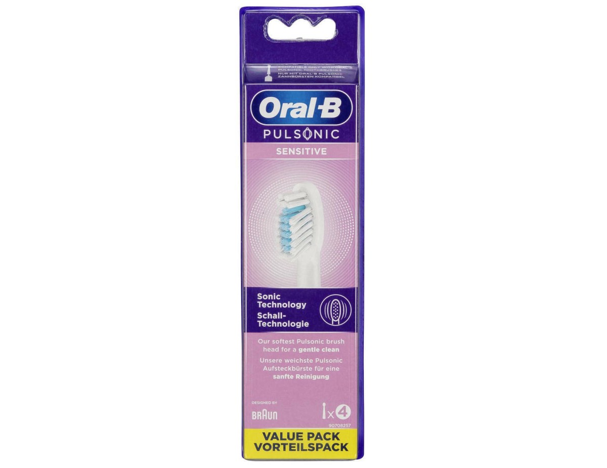 Oral-B Toothbrush heads Pulsonic Sensitive 4 pcs. Oral-B Toothbrush heads Pulsonic Sensitive 4 pcs.
