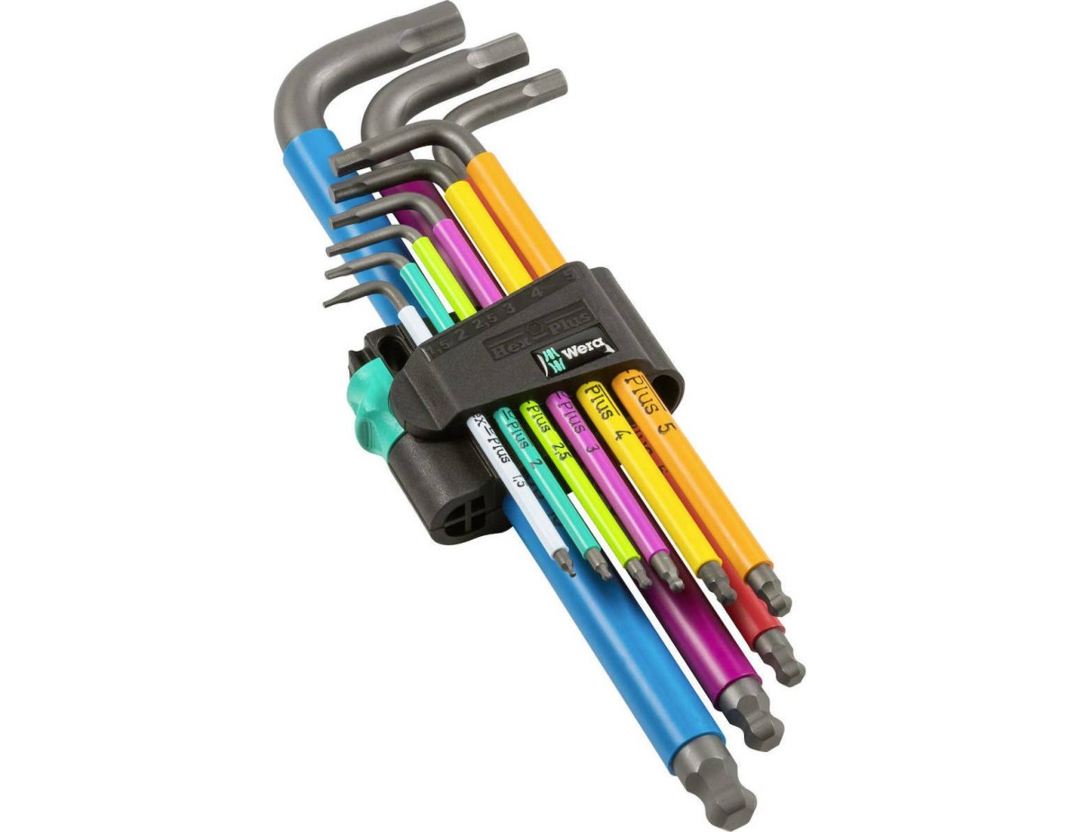 WERA 950 SPKL/9 SM N Multicolor Hex-Plus Hex Key Set High Torque