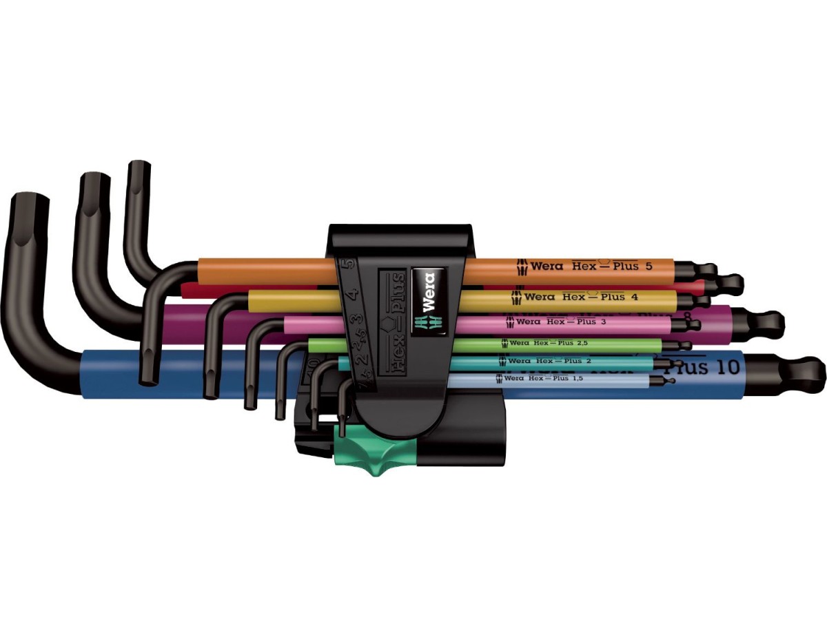 WERA 950/9 Hex-Plus HF 1 L-key set, Blacklaser
