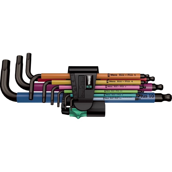 WERA 950/9 Hex-Plus HF 1 L-key set, Blacklaser