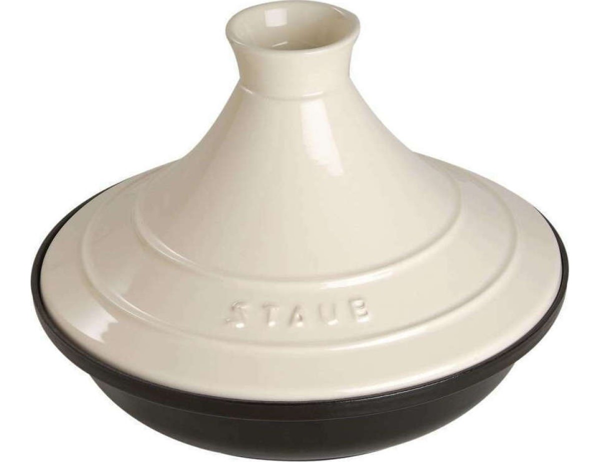Staub Tajine 20cm round, Cream Cast Iron