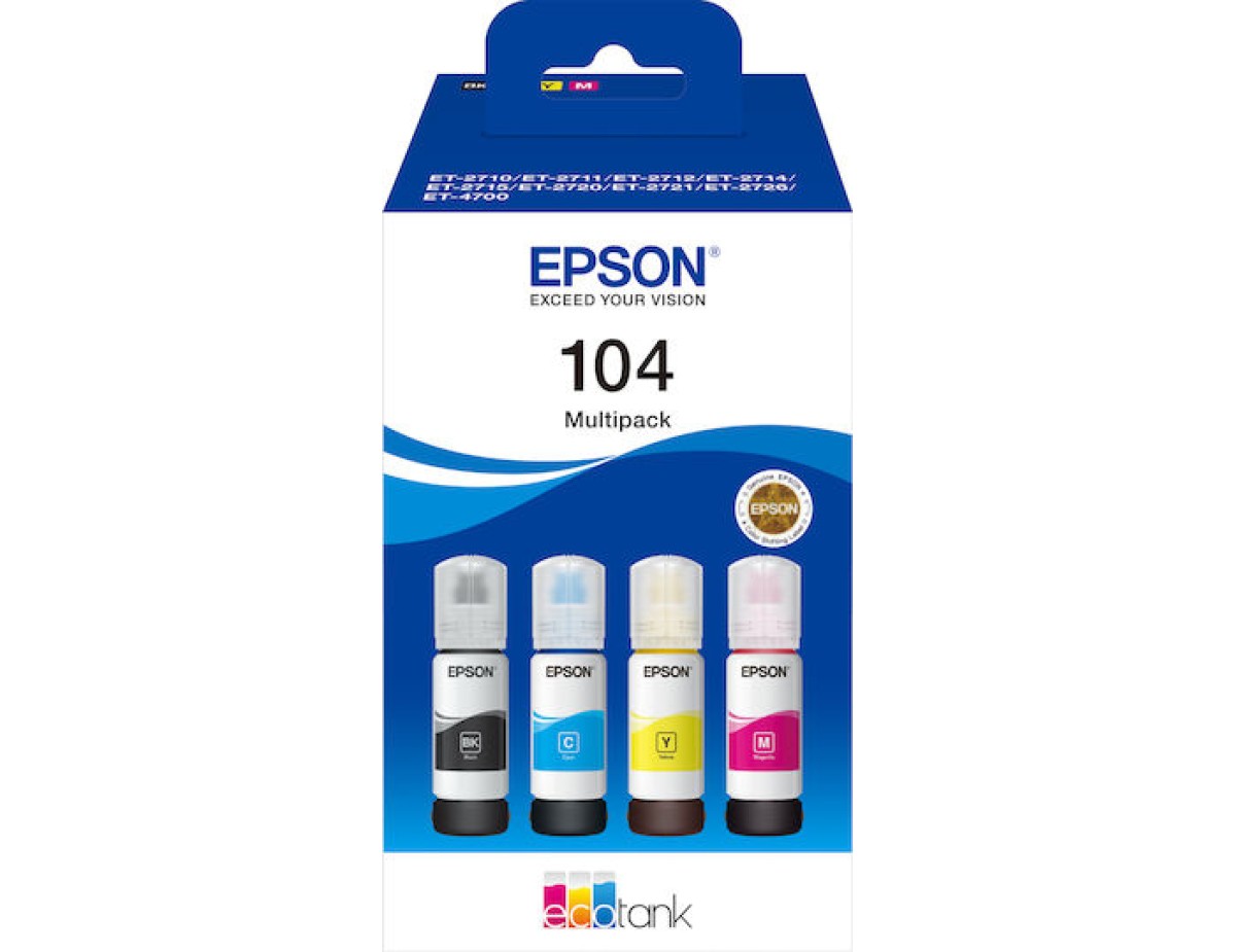 Epson EcoTank 4-colour Multipack T 104 T 00P6 Epson EcoTank 4-colour Multipack T 104 T 00P6