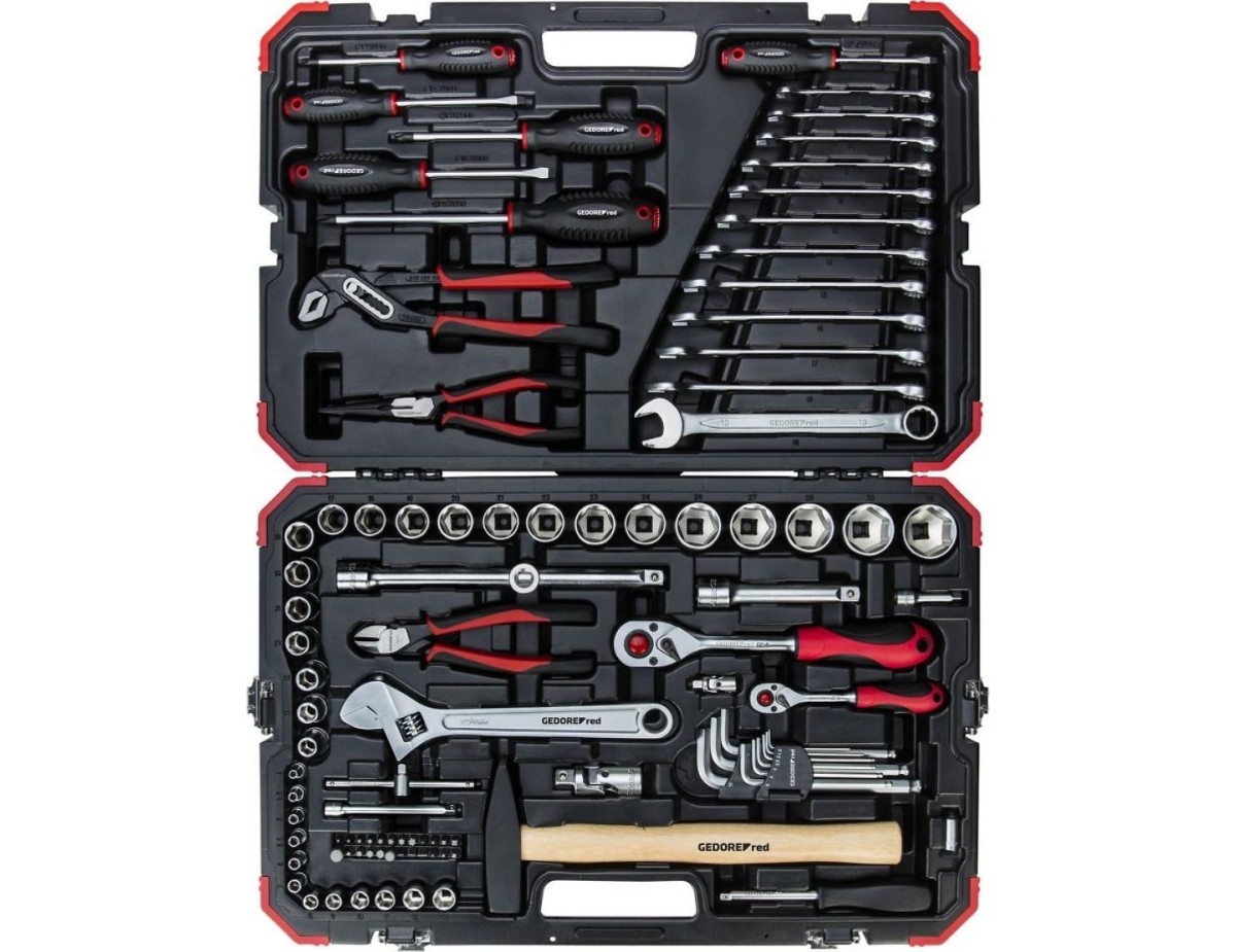 GEDORE red Socket Set 1/4  + 1/2  100-pieces