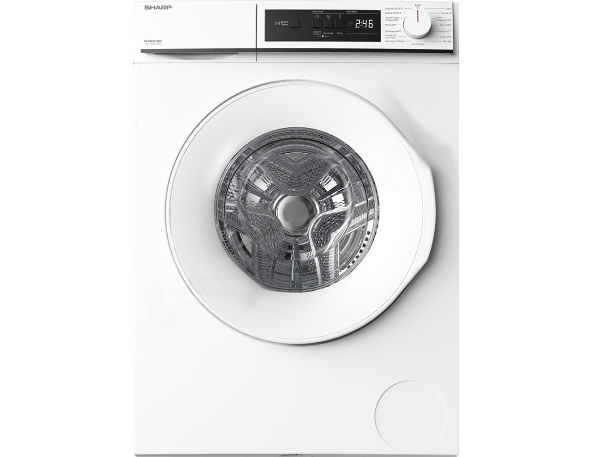 Sharp Πλυντήριο Ρούχων 7kg 1200 Στροφών Allergy Smart ES-NFA7121WD Sharp Πλυντήριο Ρούχων 7kg 1200 Στροφών Allergy Smart ES-NFA7121WD