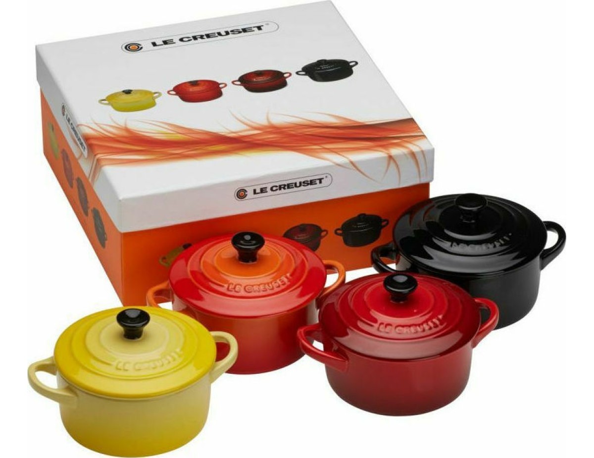 Le Creuset Stoneware Set of 4 petite Casseroles 10x5cm multi Le Creuset Stoneware Set of 4 petite Casseroles 10x5cm multi