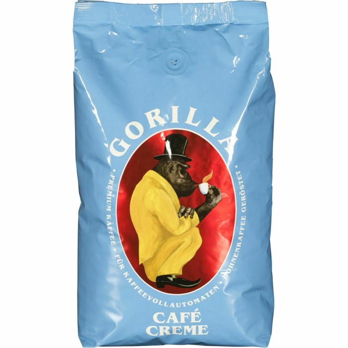 Joerges Gorilla Cafè Creme blue 1 Kg Coffee Beans
