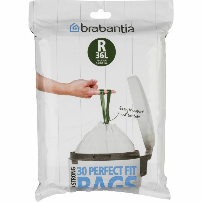 Brabantia PerfectFit Bin Liner Type R, 36 L, 40 Bags
