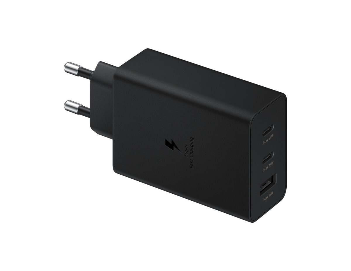 Samsung Caricatore 65W Trio EP-T6530 FC USB-C+USB-A Black Samsung Caricatore 65W Trio EP-T6530 FC USB-C+USB-A Black