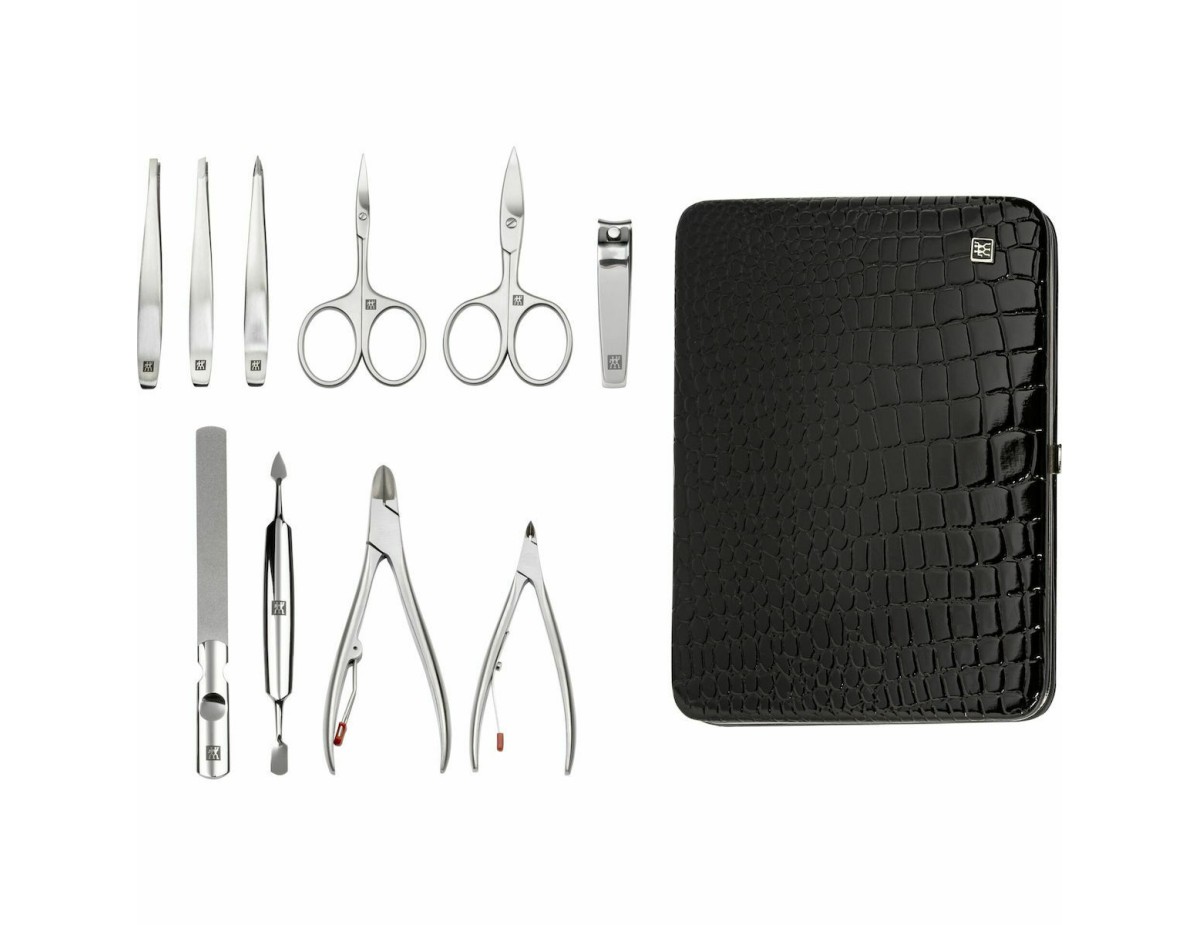 Zwilling CLASSIC Leather frame case, croco black, 10 pcs. Zwilling CLASSIC Leather frame case, croco black, 10 pcs.