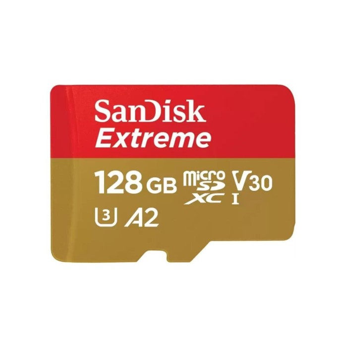 SanDisk Extreme microSD 128GB + SD-adapt.