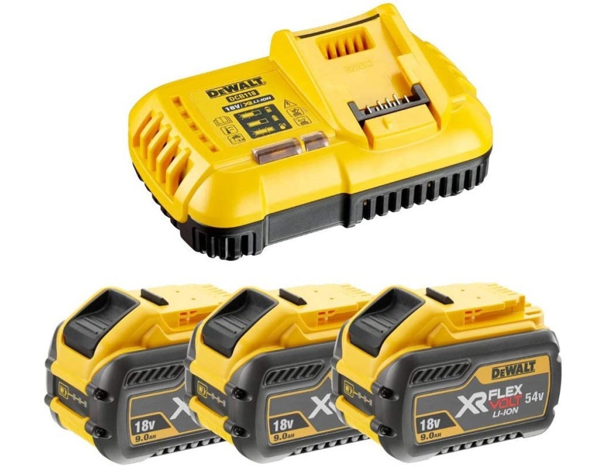 DeWalt DCB118X3-QW 3x 54V Battery Starter Set