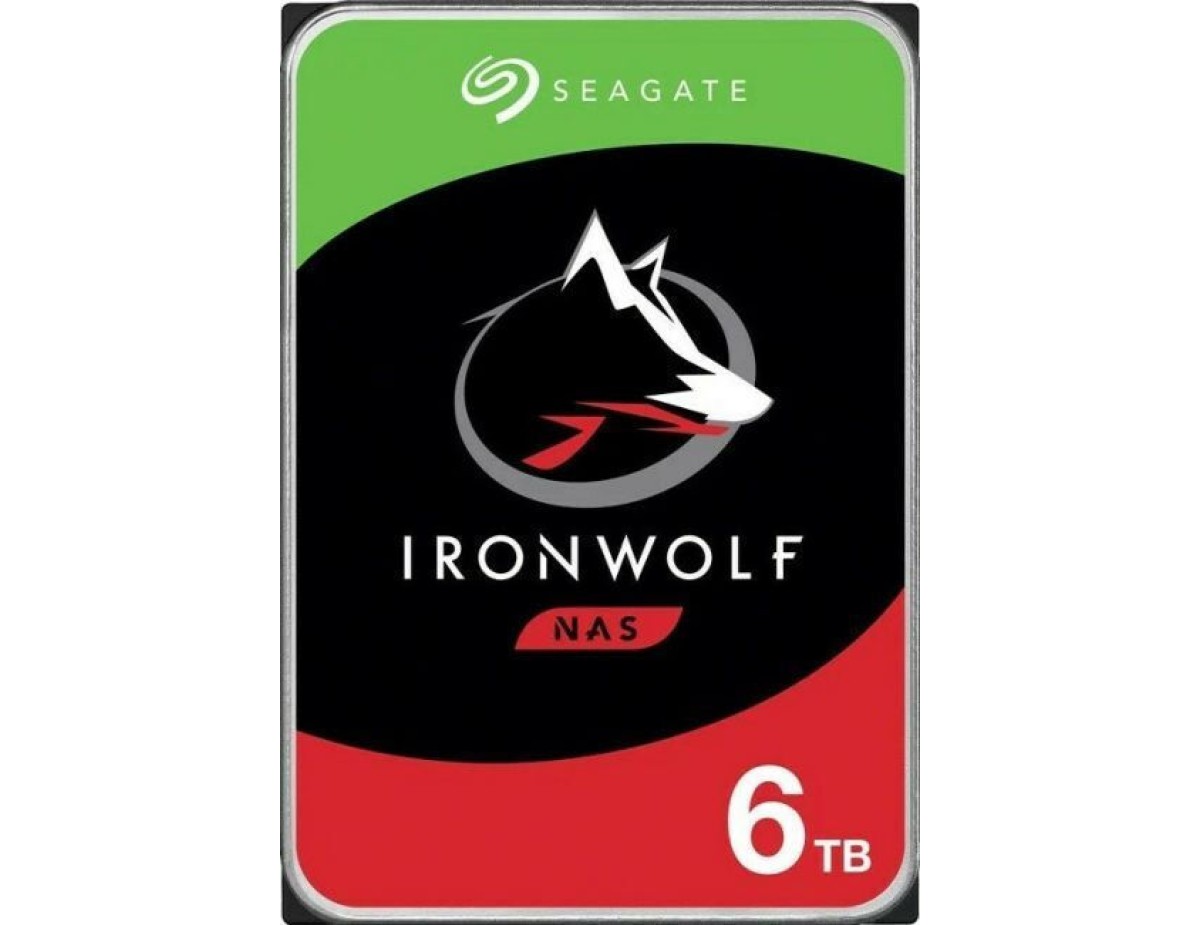 Seagate Ironwolf 6TB HDD, 3.5-Inch, SATA III 6Gb/s, 256MB Cache, 5400rpm, For NAS (ST6000VN006)