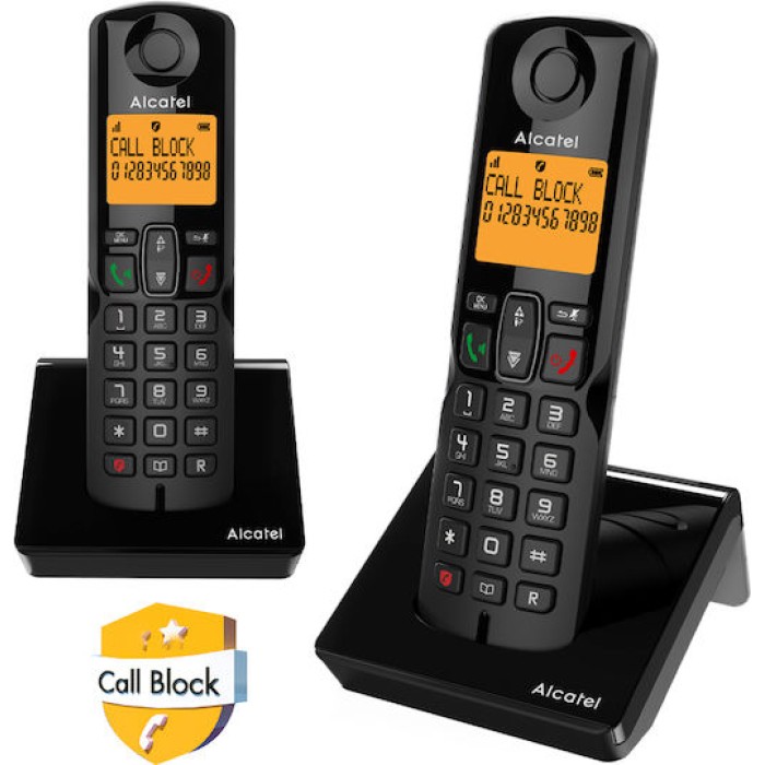 Telefono Cordless Alcatel S280 Duo Black