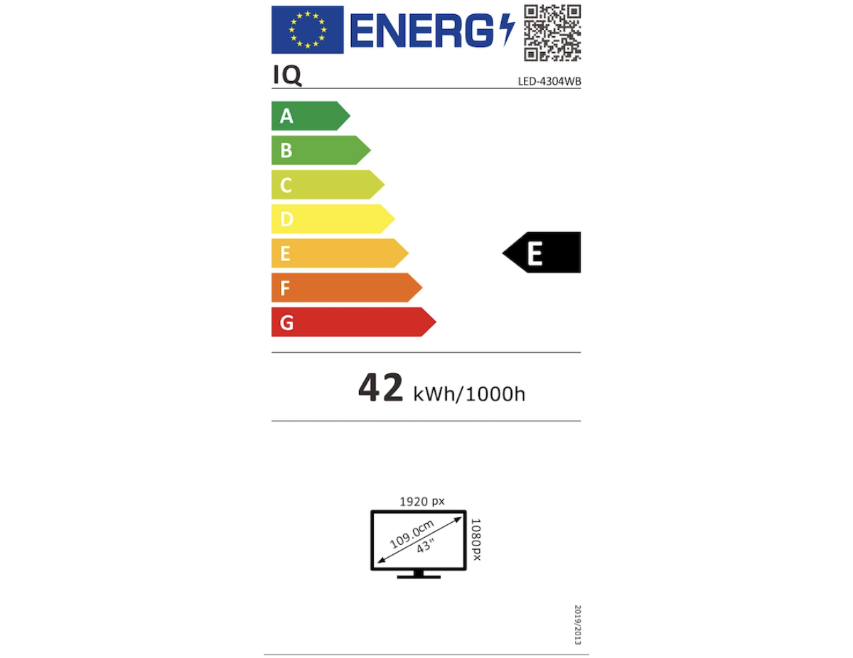 IQ WebOS Smart Τηλεόραση 43" Full HD - LED - 4304WB