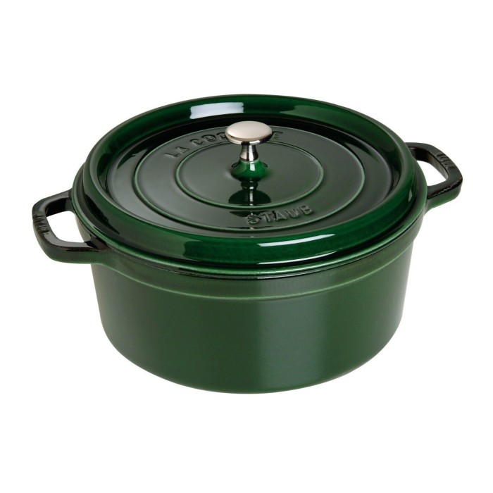 Staub La Cocotte 26cm Round Cast Iron, Basil Green