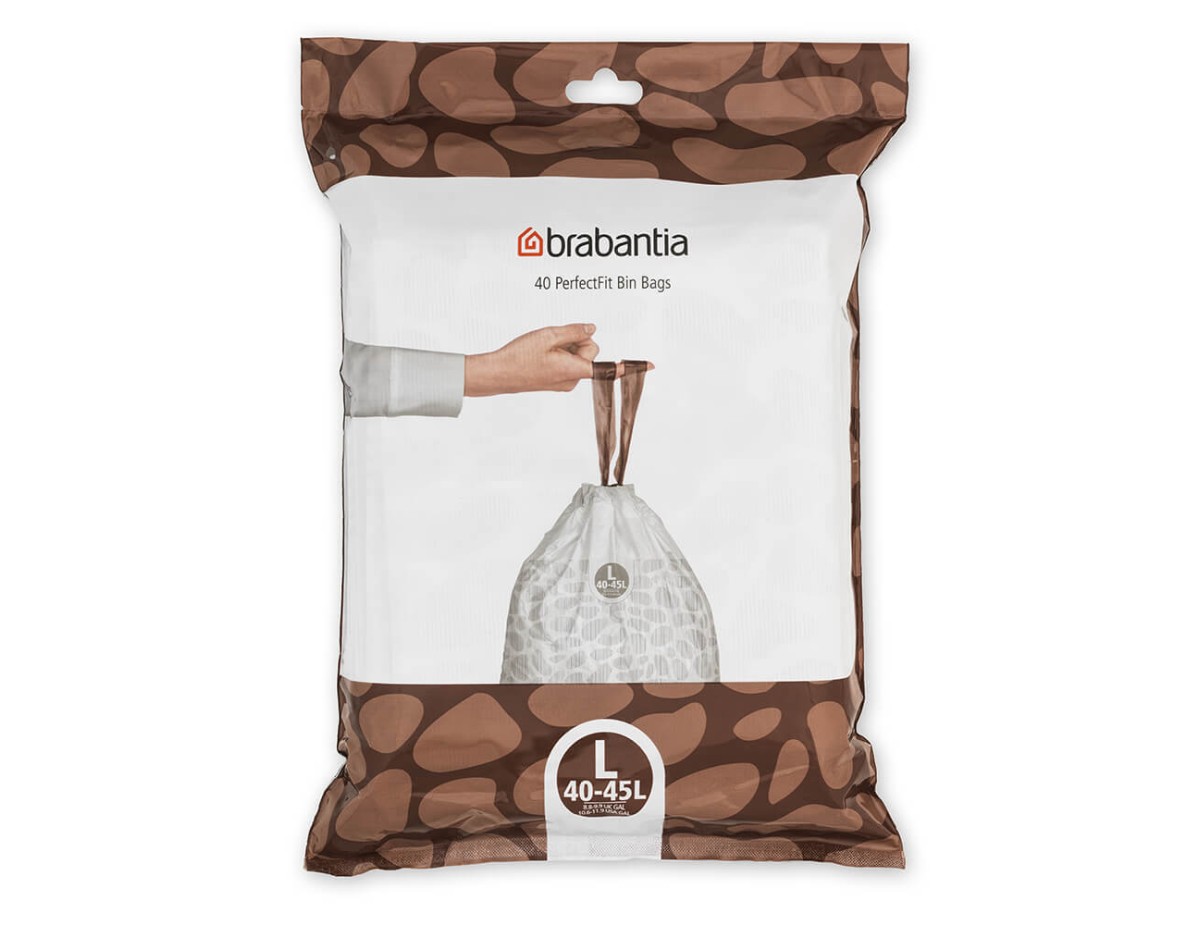 Brabantia PerfectFit Trash Bag FlatBack+ StepUp, Code L