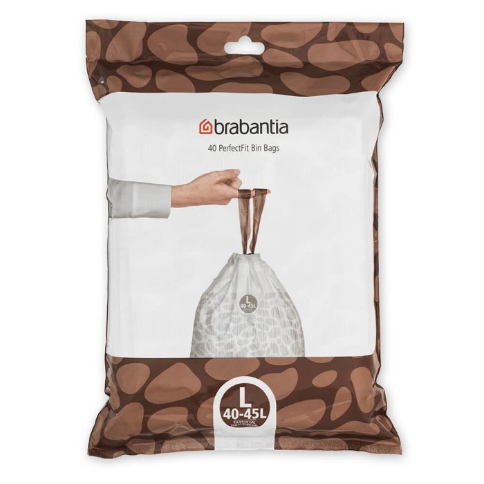 Brabantia PerfectFit Trash Bag FlatBack+ StepUp, Code L