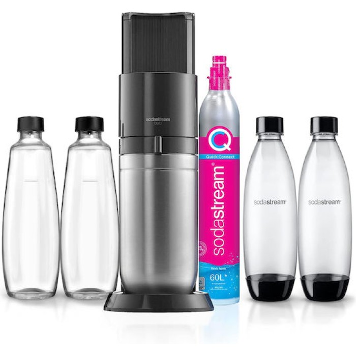 SodaStream Duo Titan Promo-Pack 2 Glass Carafes 1L + 1 Fuse 1L