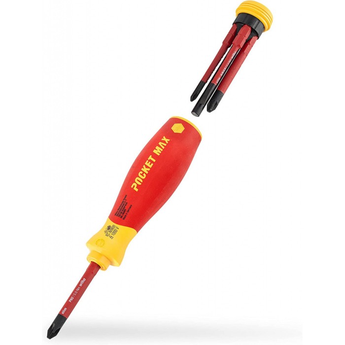 Wiha screwdriver with bit magazine PocketMax electric Wiha screwdriver with bit magazine PocketMax electric