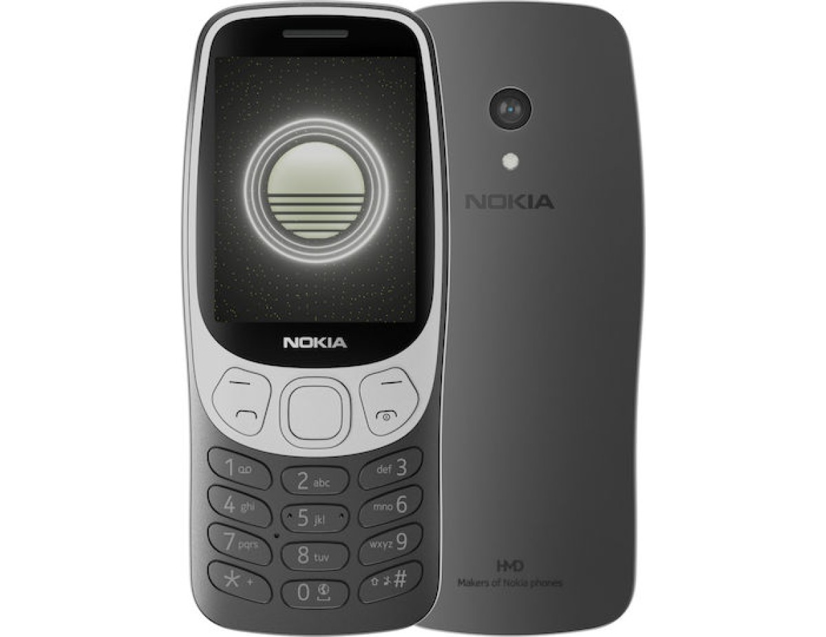 Nokia 3210 Dual SIM Κινητό με Κουμπιά (Ελληνικό Μενού) Grunge Black