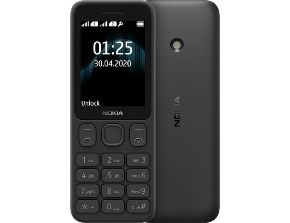 Nokia 125 Dual SIM Κινητό με Κουμπιά Μαύρο Ελληνικό Μενού