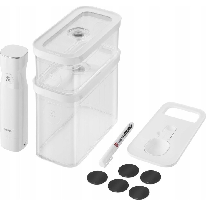 Zwilling Fresh&Save CUBE Vacuum Set 5-Piece Transparent-White Zwilling Fresh&Save CUBE Vacuum Set 5-Piece Transparent-White