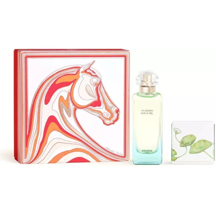 Hermes-Un Jardin Sur le Nil Dárková sada EDT 100 ml a tuhé mýdlo 50 g-100ml