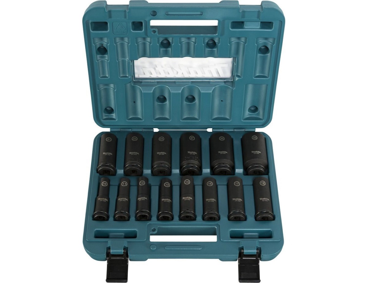Makita Impact Socket Set, 14 pcs 1/2 Im.Blk Makita Impact Socket Set, 14 pcs 1/2 Im.Blk