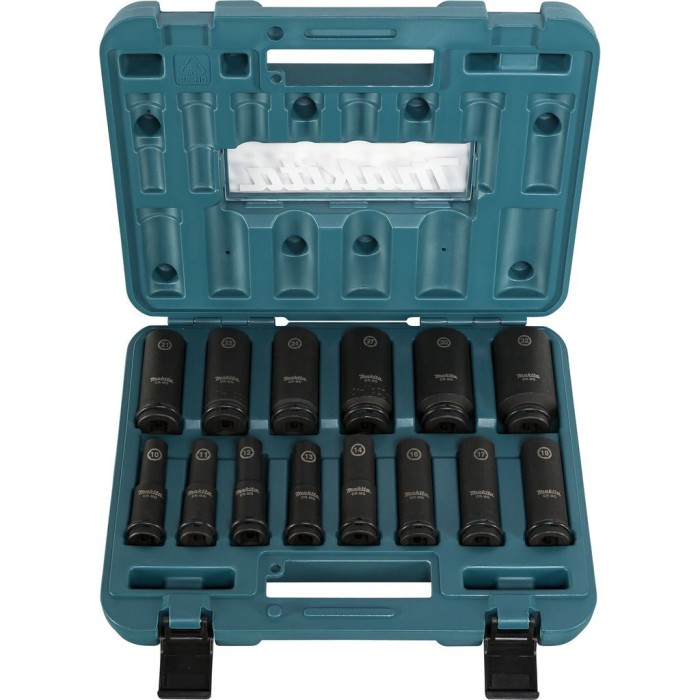 Makita Impact Socket Set, 14 pcs 1/2 Im.Blk
