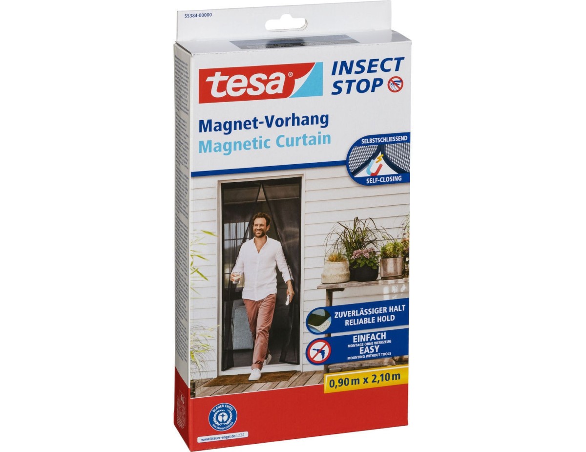 Tesa 55384 2,1m x 0,9m self-closing magnetic curtain