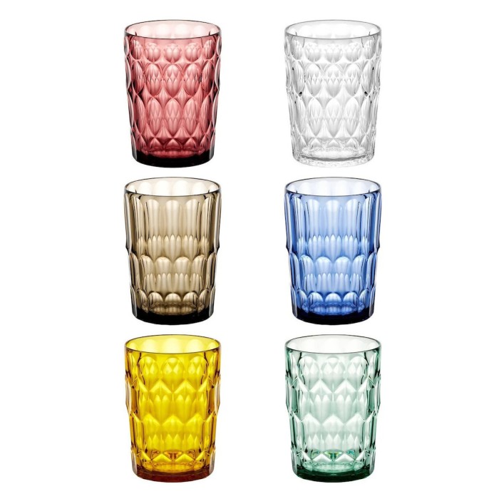 Guzzini VANITY Set of 6 Tall Tumblers Assorted colors Guzzini VANITY Set of 6 Tall Tumblers Assorted colors