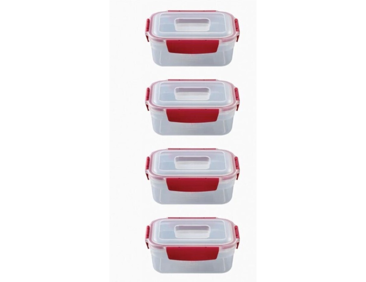 Joseph Joseph Nest Lock 4-Piece Red 1.1L Food Container Set