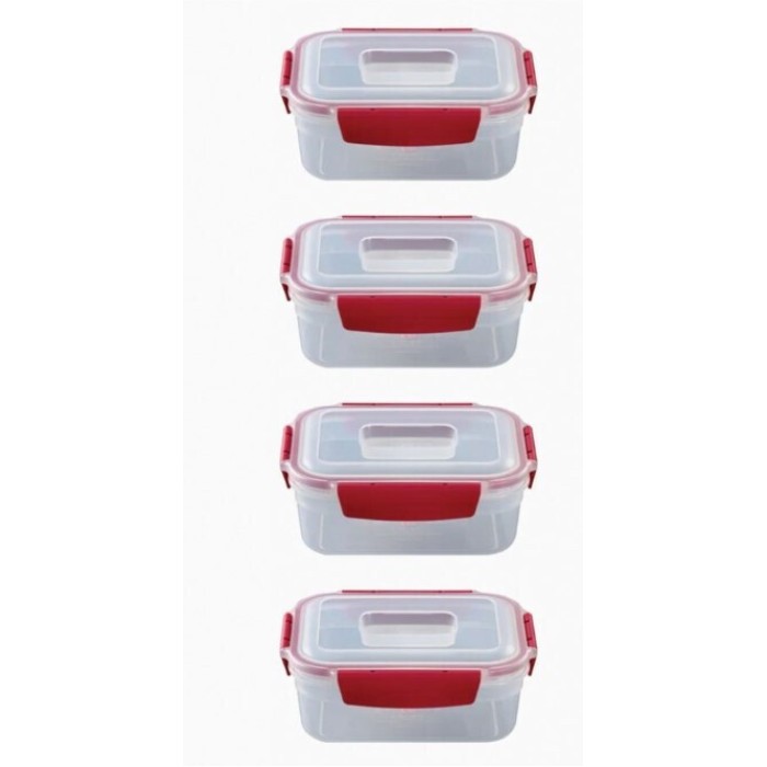 Joseph Joseph Nest Lock 4-Piece Red 1.1L Food Container Set