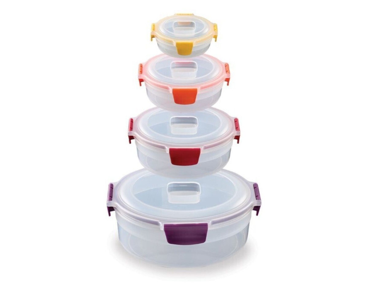 Joseph Joseph Nest Lock 4-Piece Multic. Round Food Container Set Joseph Joseph Nest Lock 4-Piece Multic. Round Food Container Set