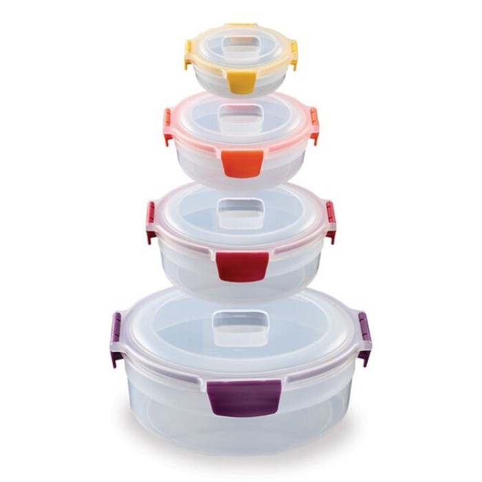 Joseph Joseph Nest Lock 4-Piece Multic. Round Food Container Set
