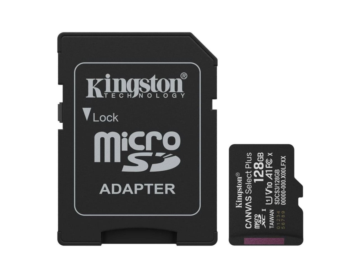Kingston Micro SD 128GB Cl10 Canvas S.Plus SDCS3/128GB +Ad.SD