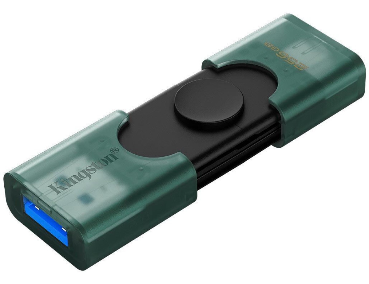 Kingston Pendrive USB-A+USB-C 3.2 256GB DTDEG2/256GB Nero/Verde