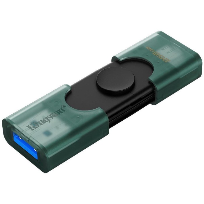 Kingston Pendrive USB-A+USB-C 3.2 256GB DTDEG2/256GB Nero/Verde