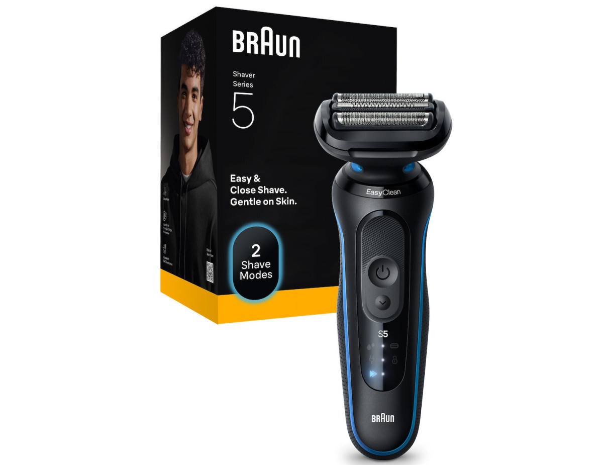 Braun Rasoio Elettrico Serie 5 Wet&Dry 3 Lame 52-B1000S Blu