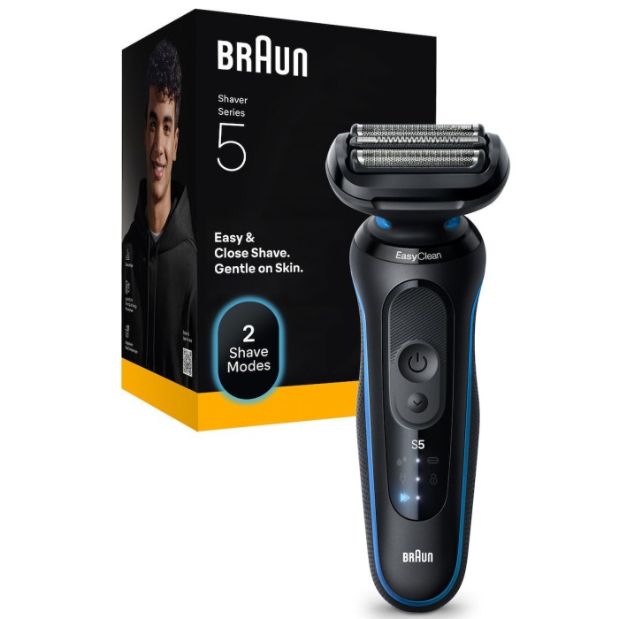 Braun Rasoio Elettrico Serie 5 Wet&Dry 3 Lame 52-B1000S Blu Braun Rasoio Elettrico Serie 5 Wet&Dry 3 Lame 52-B1000S Blu