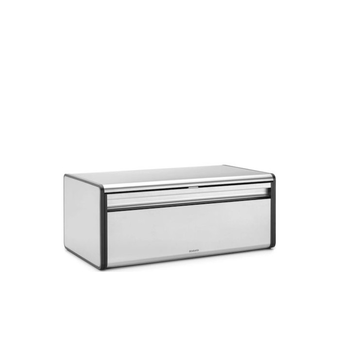 Brabantia Fall Front Bread Bin Square Front, Matt Steel
