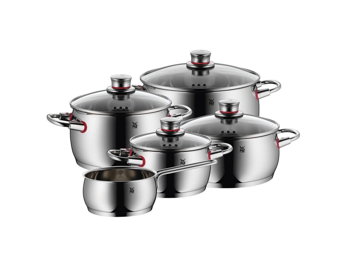WMF Quality One 5-Piece Pot Set, silver