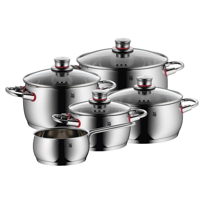 WMF Quality One 5-Piece Pot Set, silver