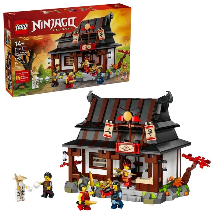 LEGO NINJAGO 71858 Four Weapons Blacksmith 15th Anniversary LEGO NINJAGO 71858 Four Weapons Blacksmith 15th Anniversary