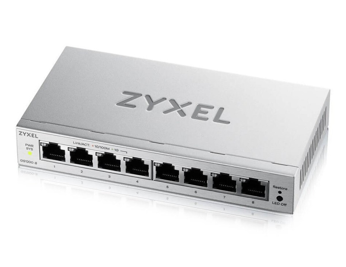 Zyxel GS1200-8V3 8 Port Smart Managed Gb Switch