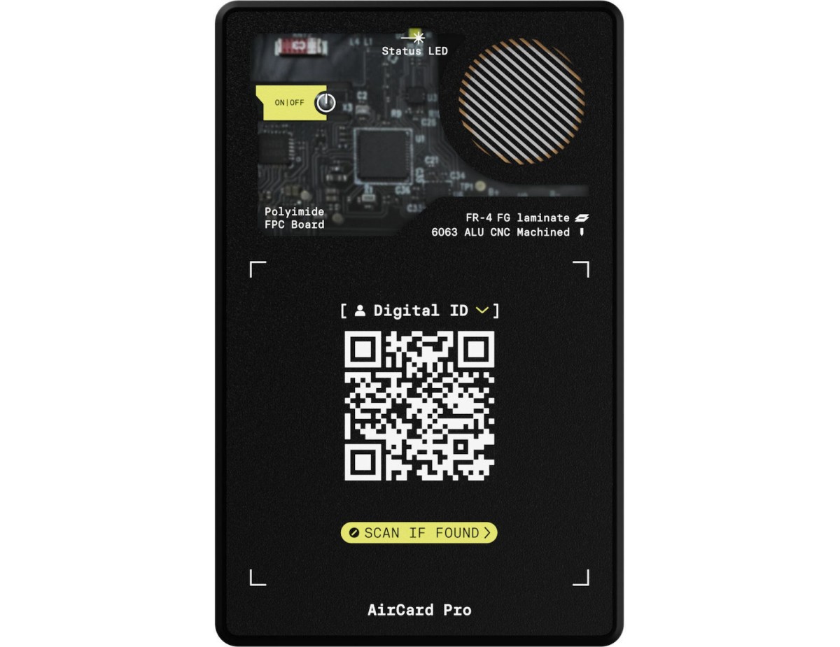 Rolling Square AirCard Pro BT Tracker for Apple Black