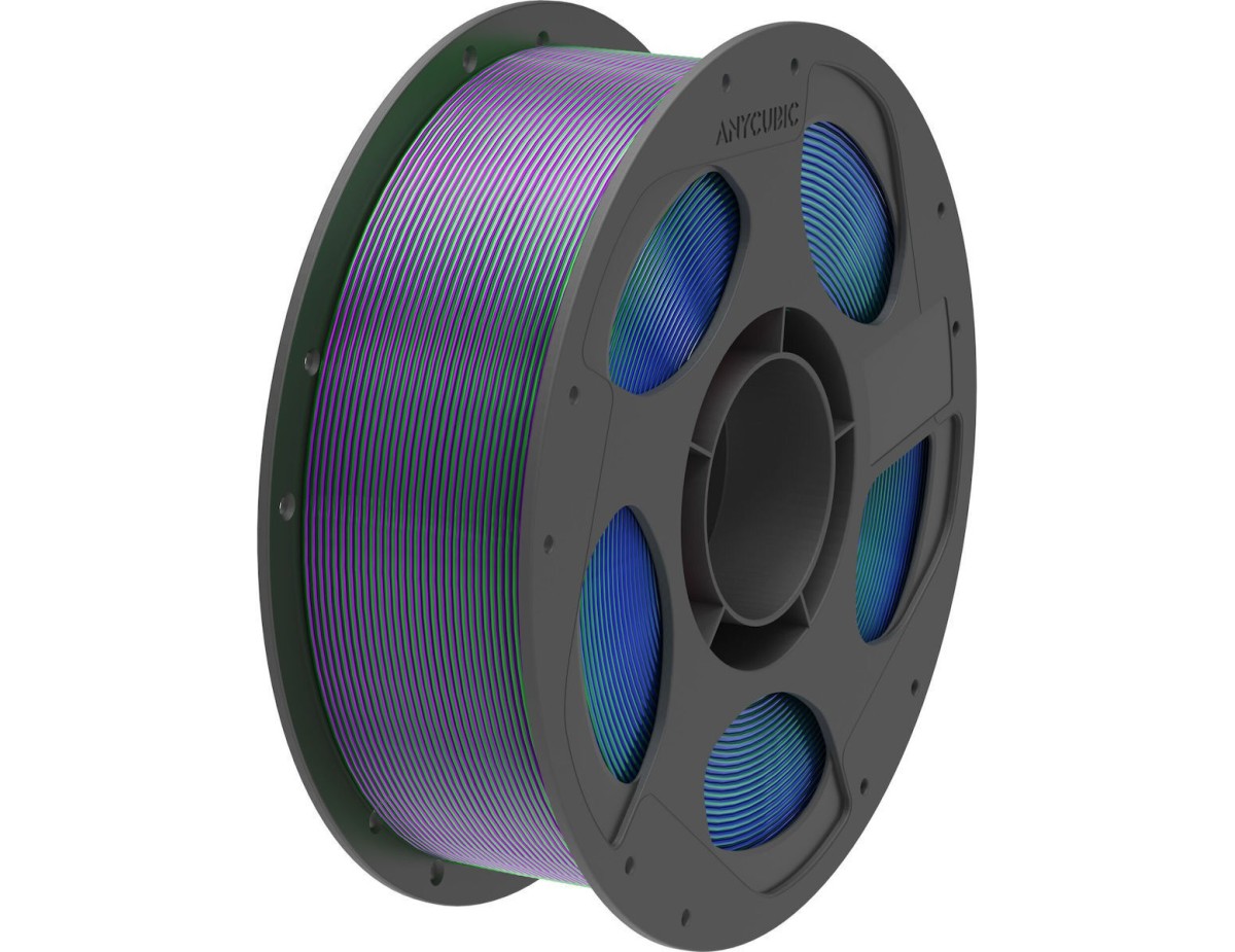 Anycubic PLA Silk Filament Tri-Color: Blue Green Purple