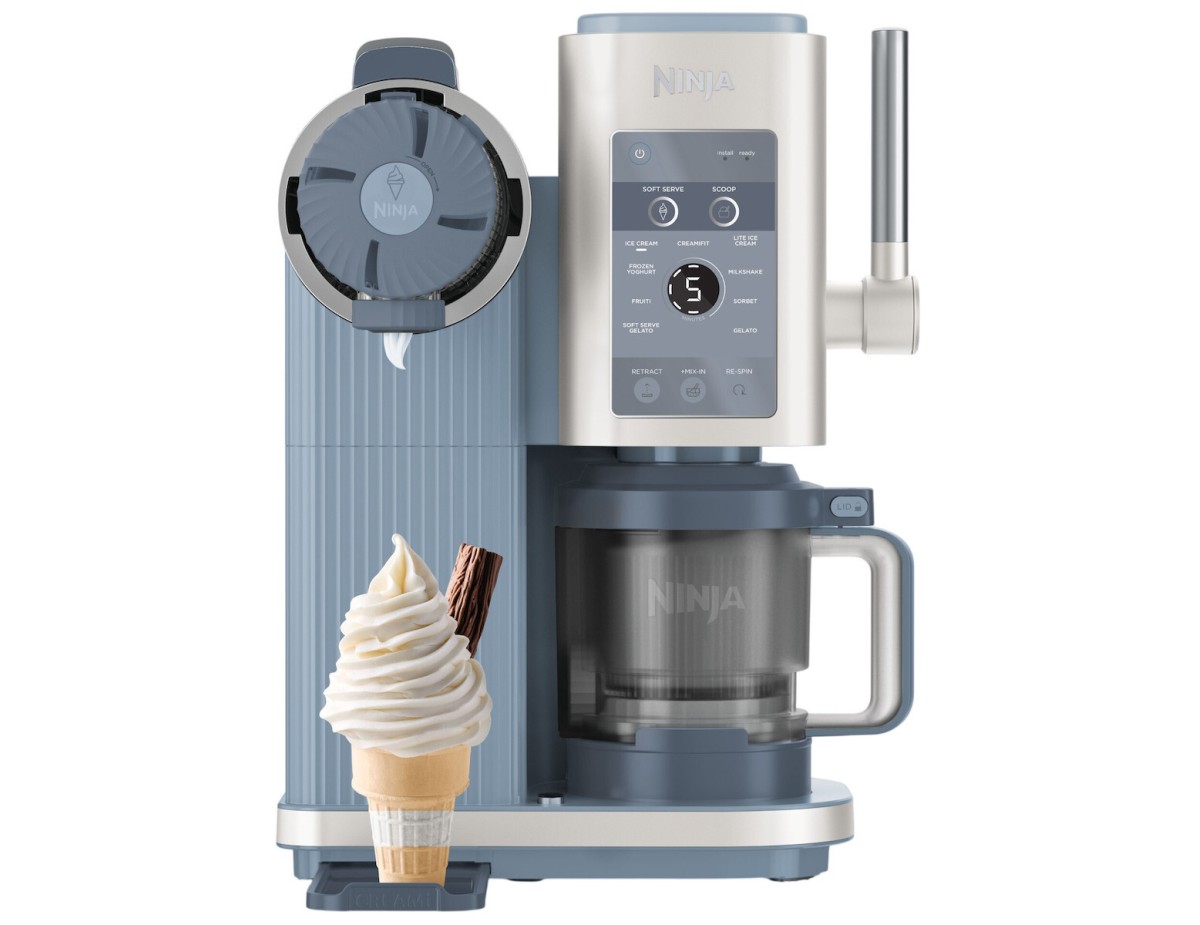 Ninja CREAMi Scoop & Swirl Παγωτομηχανή 2x480ml Μπλε