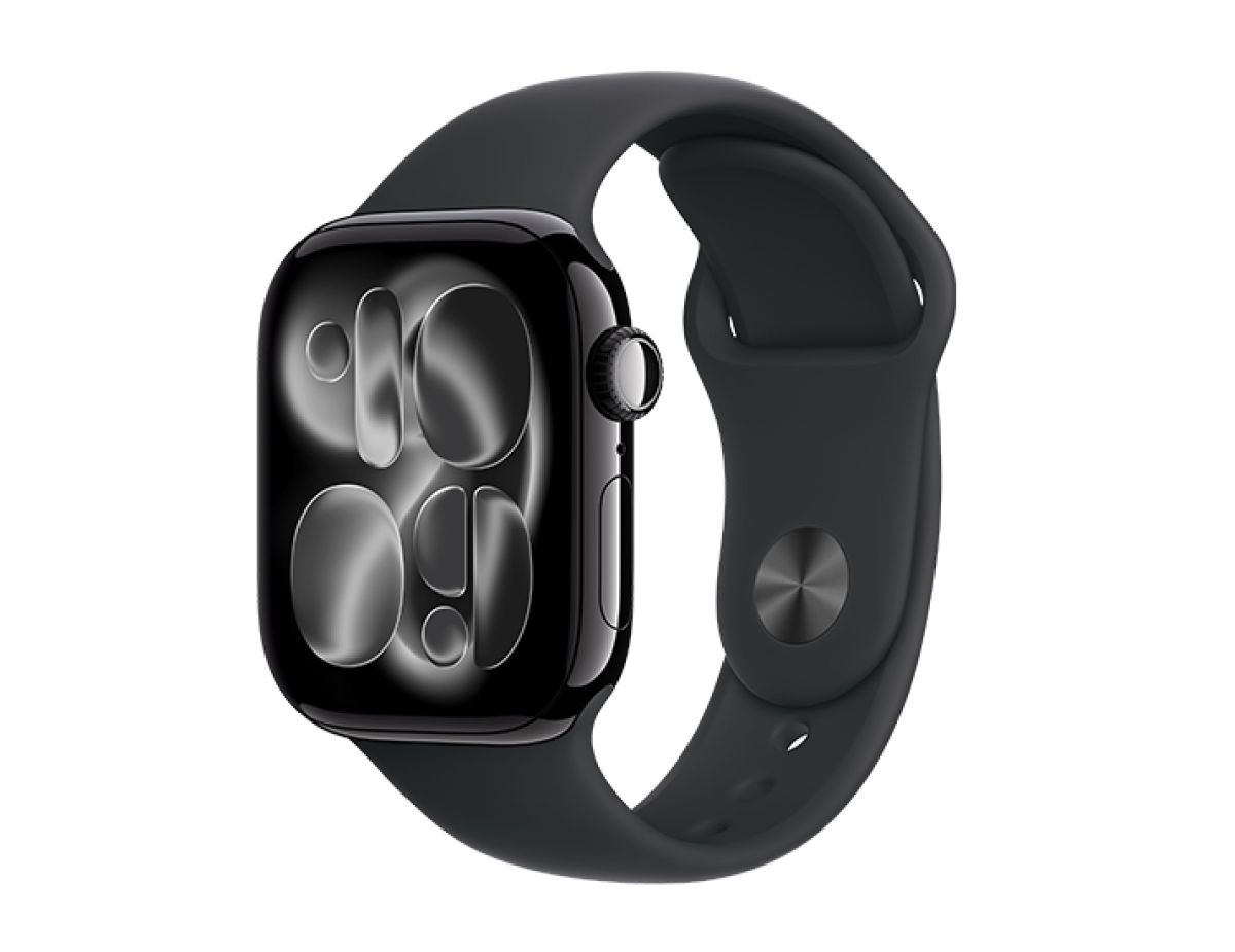 Watch Apple Watch Series 11 (2025) LTE 42mm Jet Black Aluminium Case with Sport Band S/M - Black